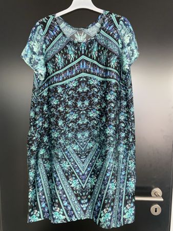 Sommerkleid schwarz-türkis Gr. 44