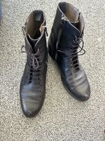 Bottines Paraboot cuir noir lacées fermeture éclair
