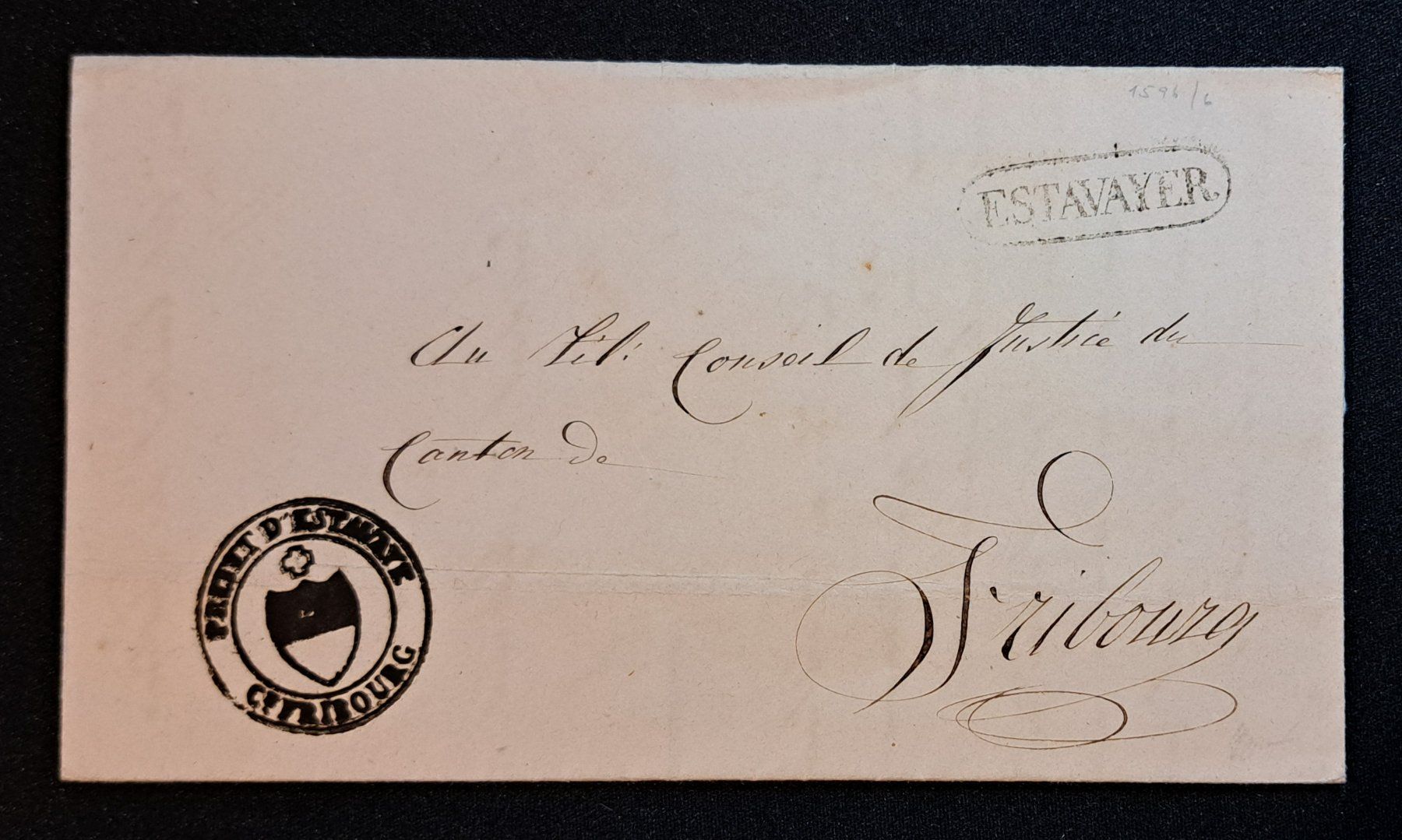 Tutti i francobolli: Estavayer 1838 - Gemeindestempel und Ovalstempel – Usato da Unterägeri venduto da PhilatelieStudiger