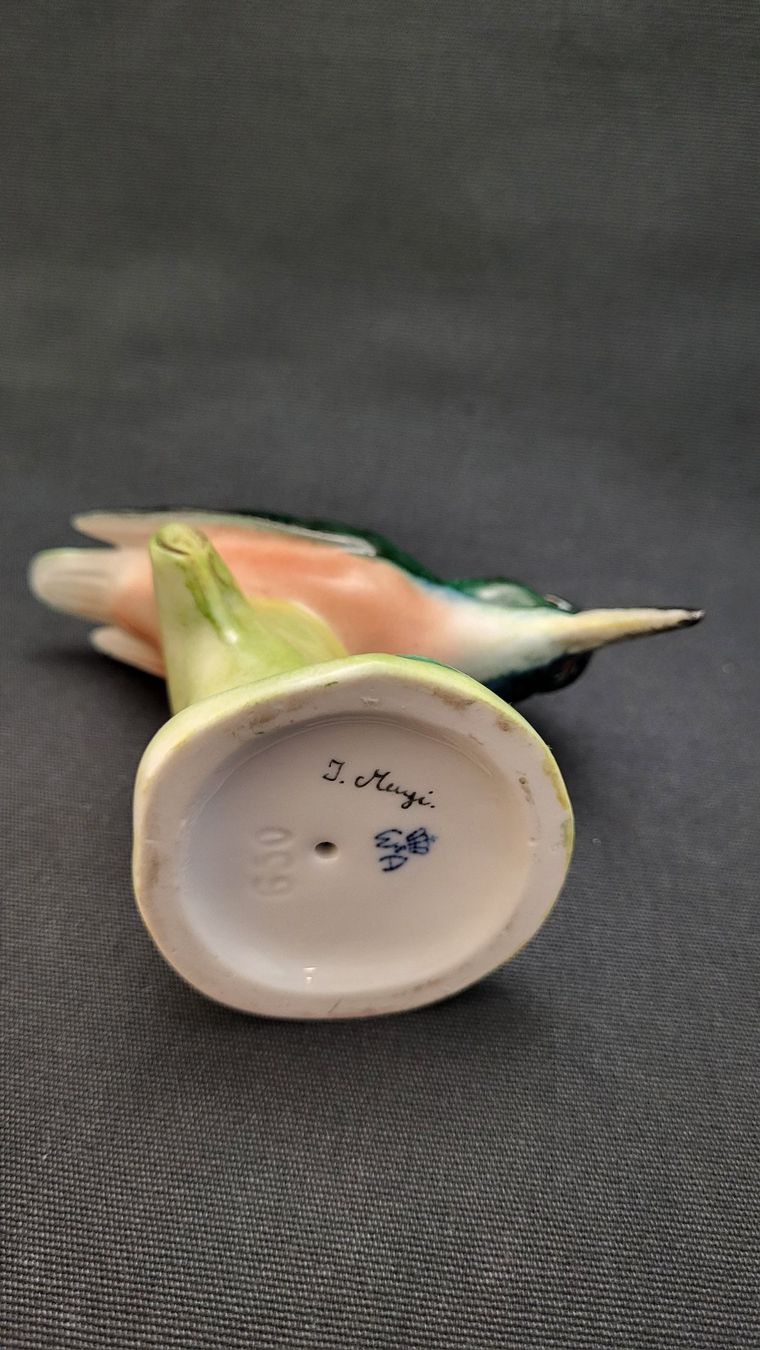Wagner & Apel Figuren: Handbemalter Eisvogel WAGNER & APEL – Gebraucht aus Basel von spinne02 8