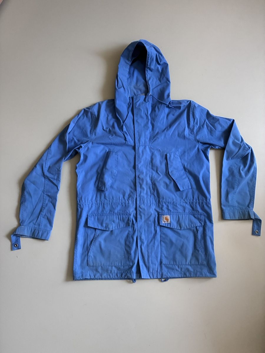 Carhartt Giacche: Carhartt Battle Parka Hooded Jacket - Light Blue – Usato da Zürich venduto da and_bbr2