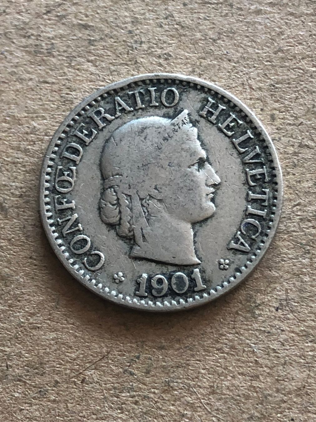 Toutes les monnaies: 10 Rp. 1901 – D'occasion à Schötz par Odpa