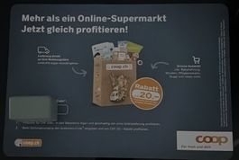 Coop Gutschein Code CHF 20.- Rabatt auf Online Einkauf