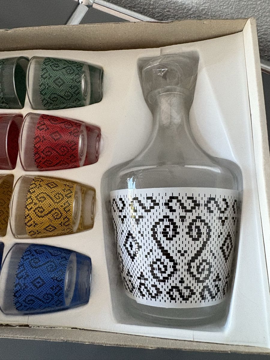 Gläser: Liquer Set Schnapsgläser 70er – Neu (gemäss Beschreibung) aus Bellach von 2ndBox 1