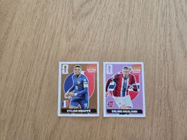 Autocollants Panini Kylian Mbappé et Erling Haaland