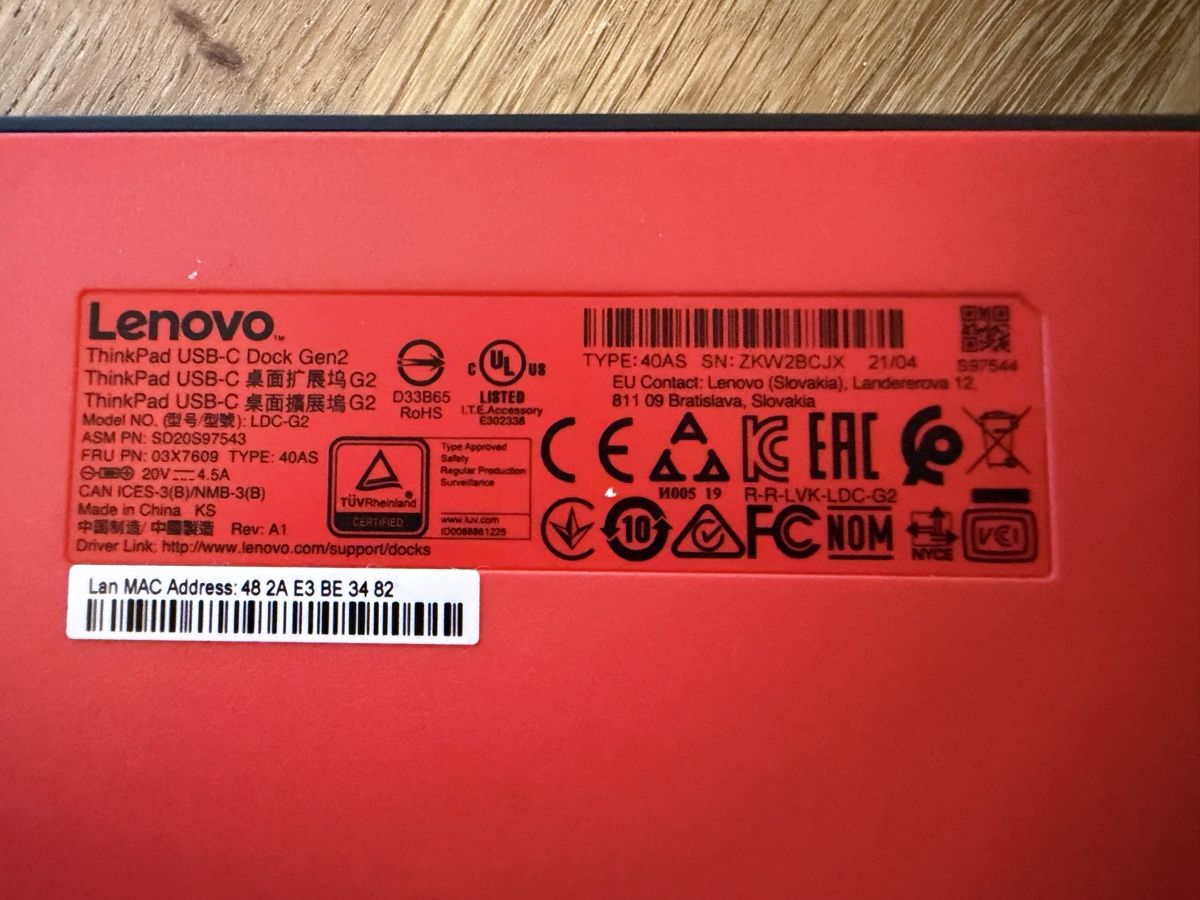 Lenovo Docking station: Lenovo ThinkPad USB-C Dock Gen 2 – Usato da Muri b. Bern venduto da ari_6t2h 1