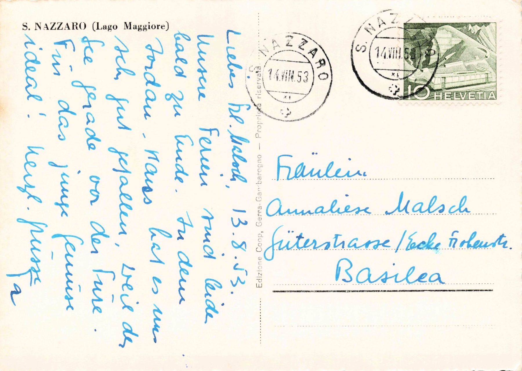 Cartoline postali: S. Nazzaro G – Usato da Biasca venduto da Blenio71 1