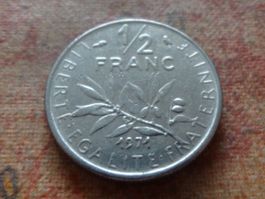 FRANCE  1/2 Franc  1974  (P)