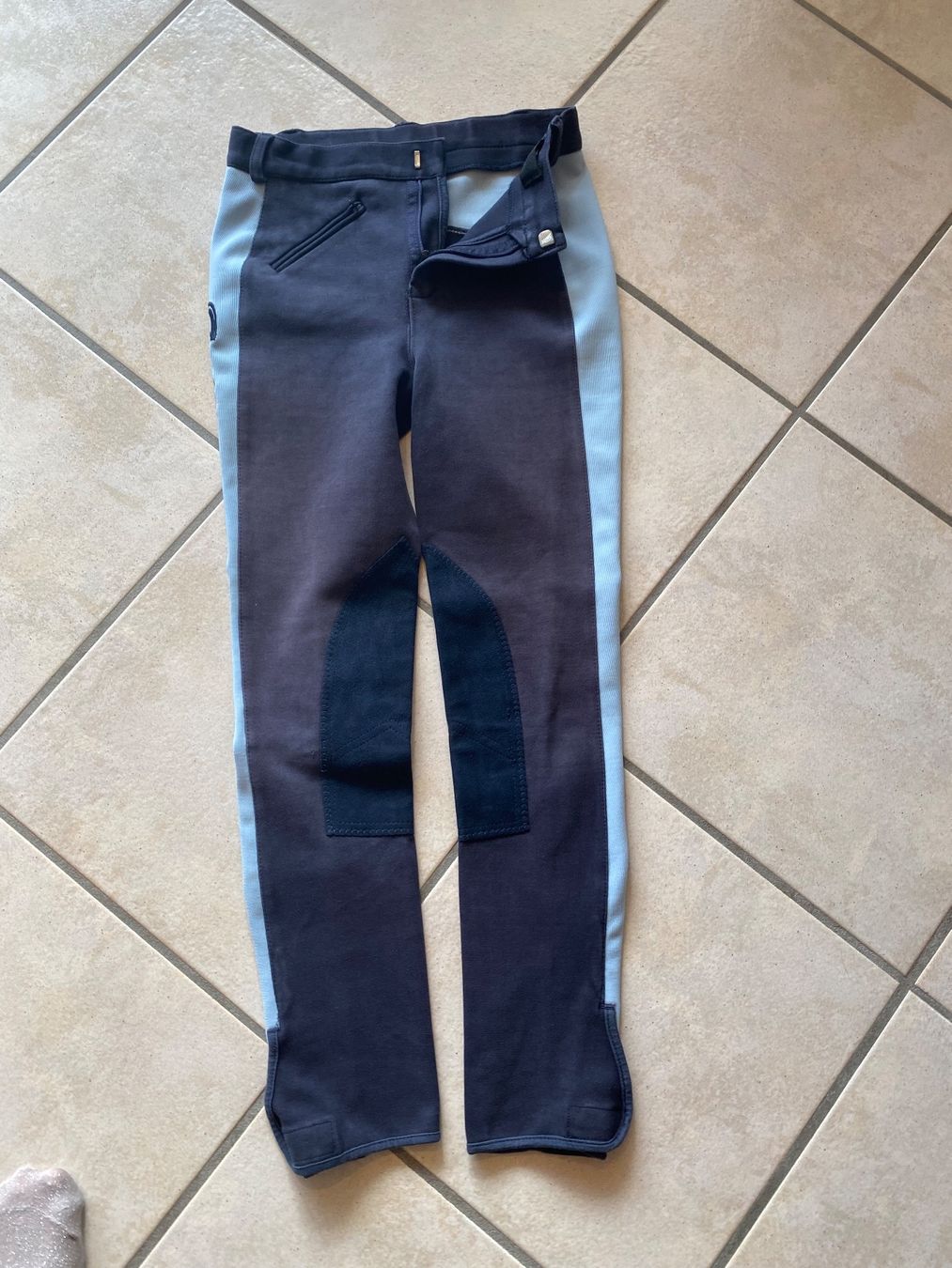 Pantaloni: 164  EQULIBRE Reithose antrazyt hellblau – Usato da Orpund venduto da Mary8972