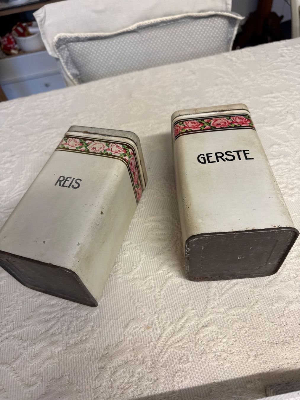 Contenitori & Simili: 2 antike Blechdosen shabby Reis&Gerste – Usato da Gams venduto da ver_n7n9 4