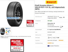 Pirelli Scorpion Winter 2 285/45 R20 112V XL, mit Felgenschu