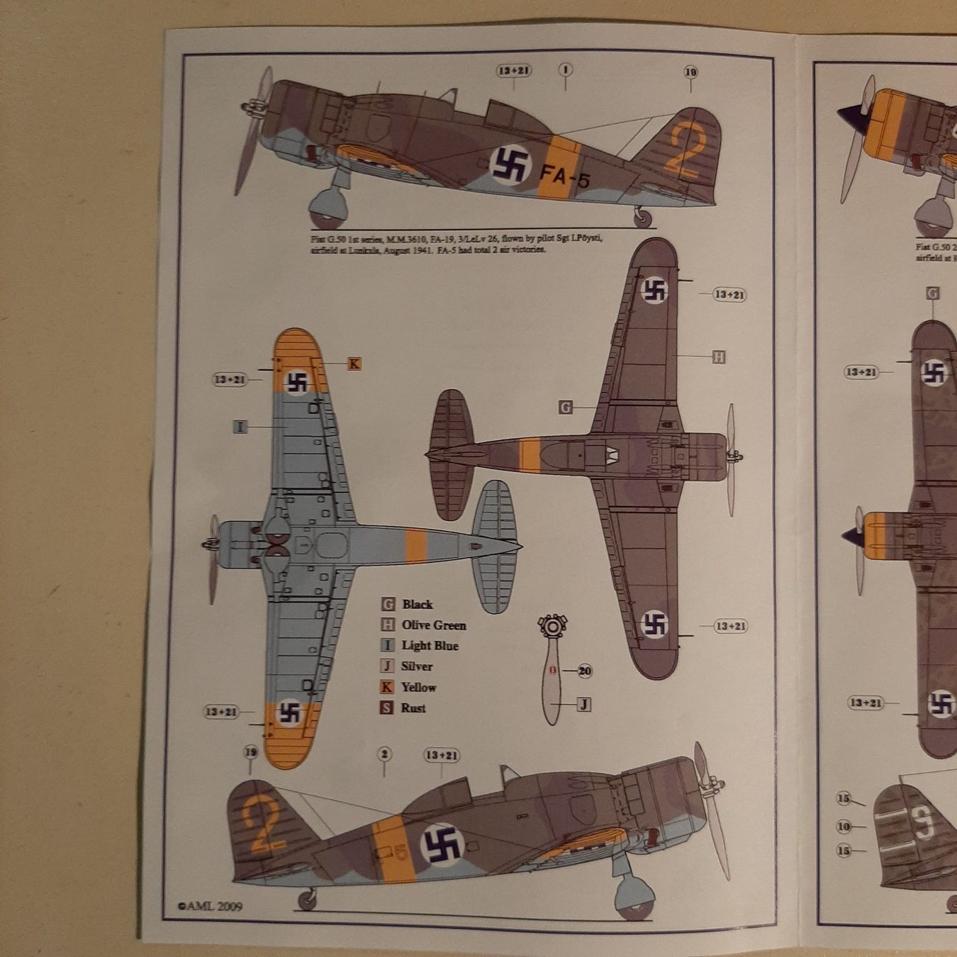 Kit di modellismo & Modellini statici: 164 ... Fiat G. 50 Freccia ... AML 72053 – Nuovo (secondo la descrizione) da Bonstetten venduto da Benibanny59 1