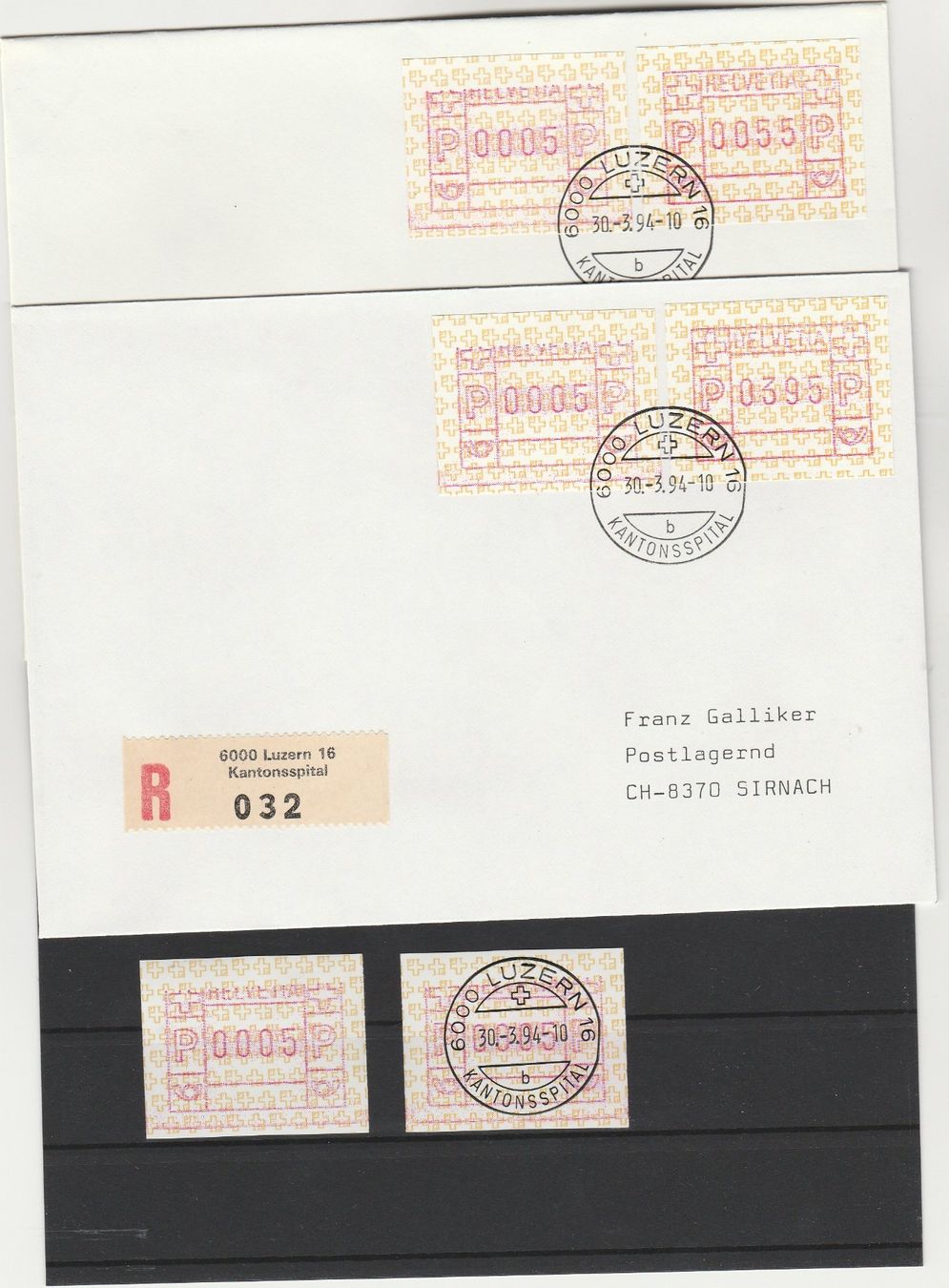 Tous les timbres: Set mit der selben Abart der Nr. 8A – D'occasion à Oberglatt ZH par Wiedmi6