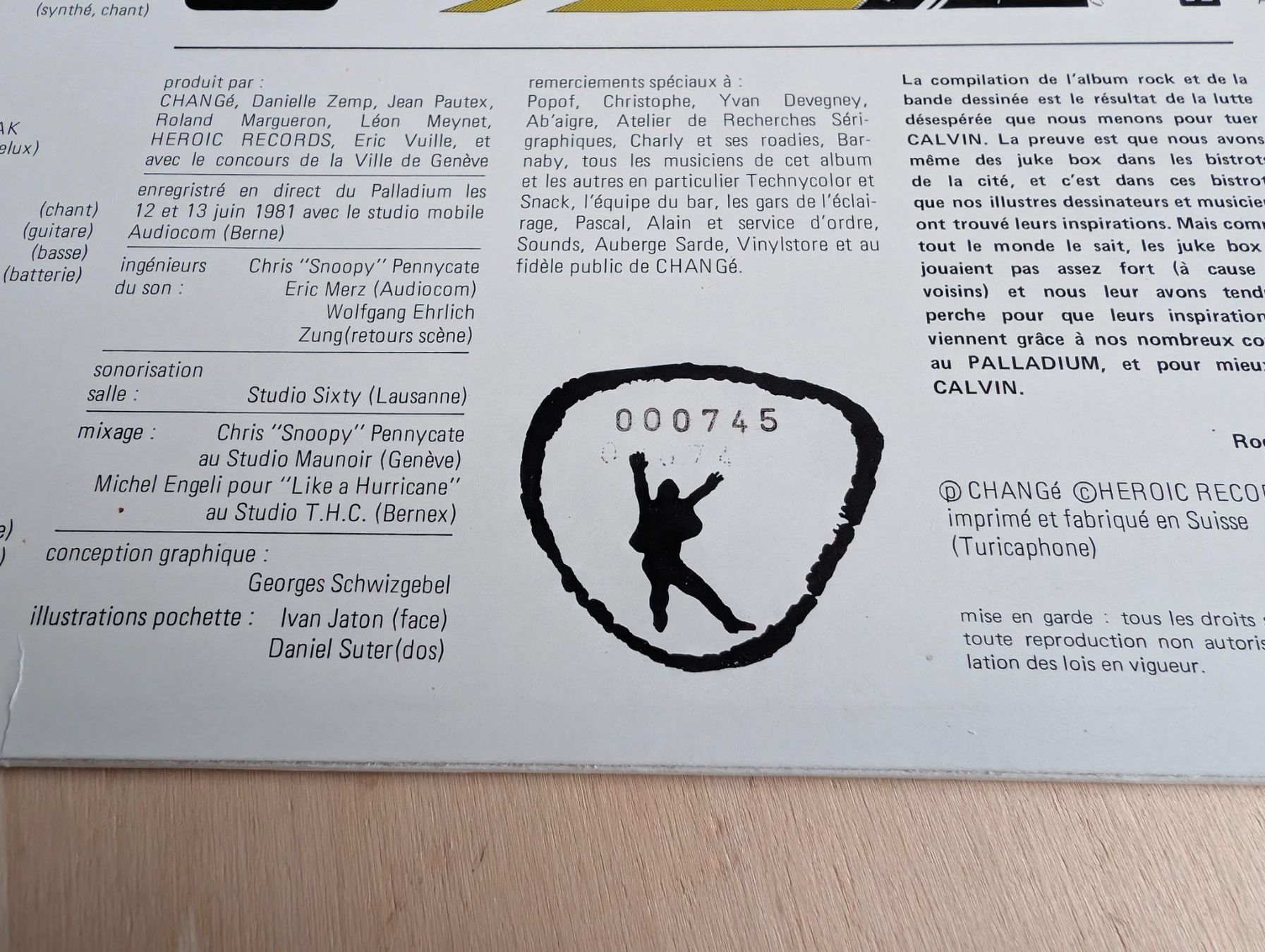 Dischi in vinile: Paladium  CH 81  orig. Aussenhülle & Beilage – Usato da Ebikon venduto da kisuM 4