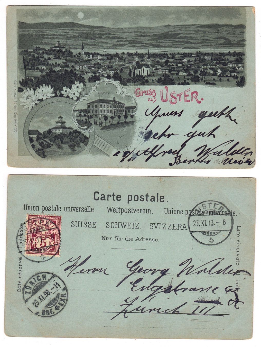 Ansichtskarten: Uster (litho) – Gebraucht aus La Tour-de-Peilz von amjust