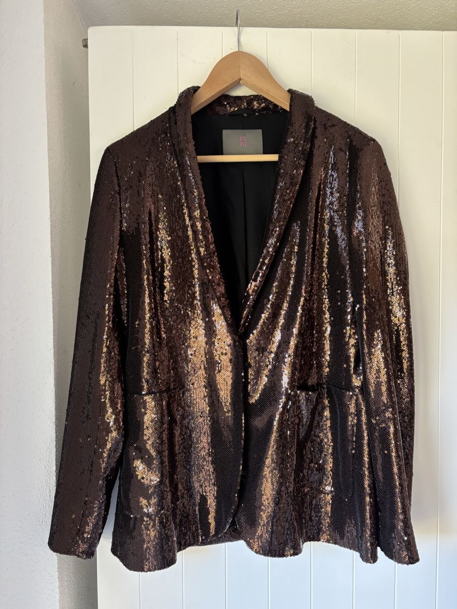 Giacche: Veste Seventy à sequins taille  M - NEUVE !! – Nuovo e nell'imballaggio originale da Pambio-Noranco venduto da mys_898f