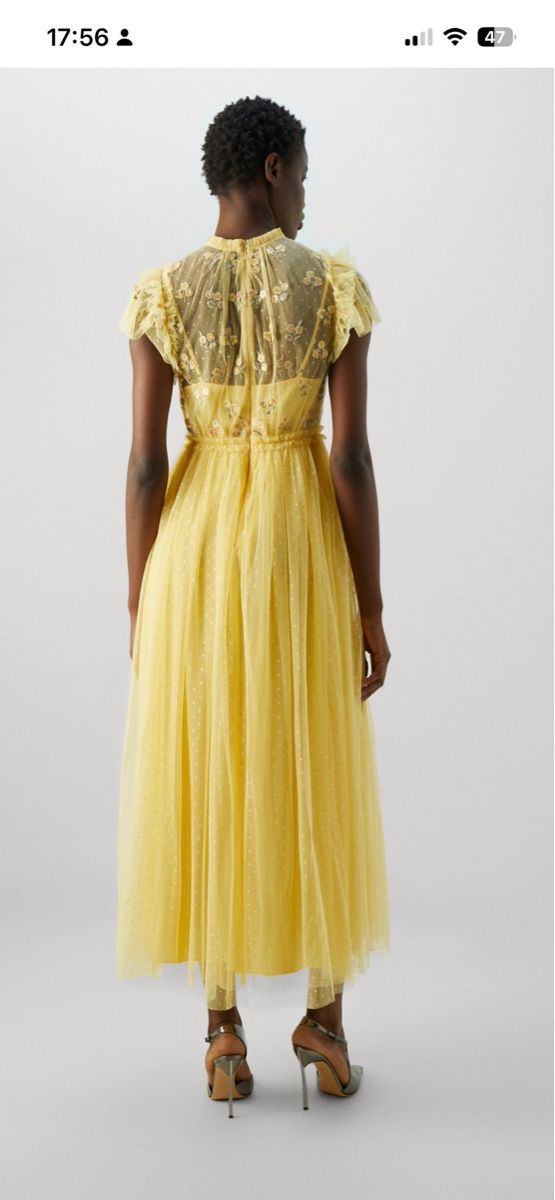 Vestiti: Needle and Thread Rococo Bodice Ankle Dress in Yellow – Usato da Zürich venduto da amtoni7 3