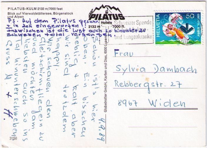 Cartes postales: Pilatus Kulm - Luftaufname – D'occasion à Binningen par Mountainrider 1