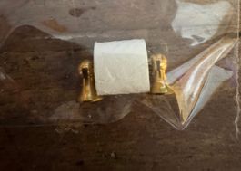 WC Rollen Halter Badezimmer Messing Puppenhaus