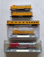 4 Lokomotiven Spur N 1/160 USA Kunststoff-Standmodelle