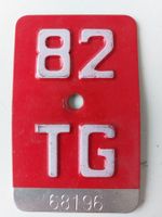 Velonummer TG 82 plaque Velo