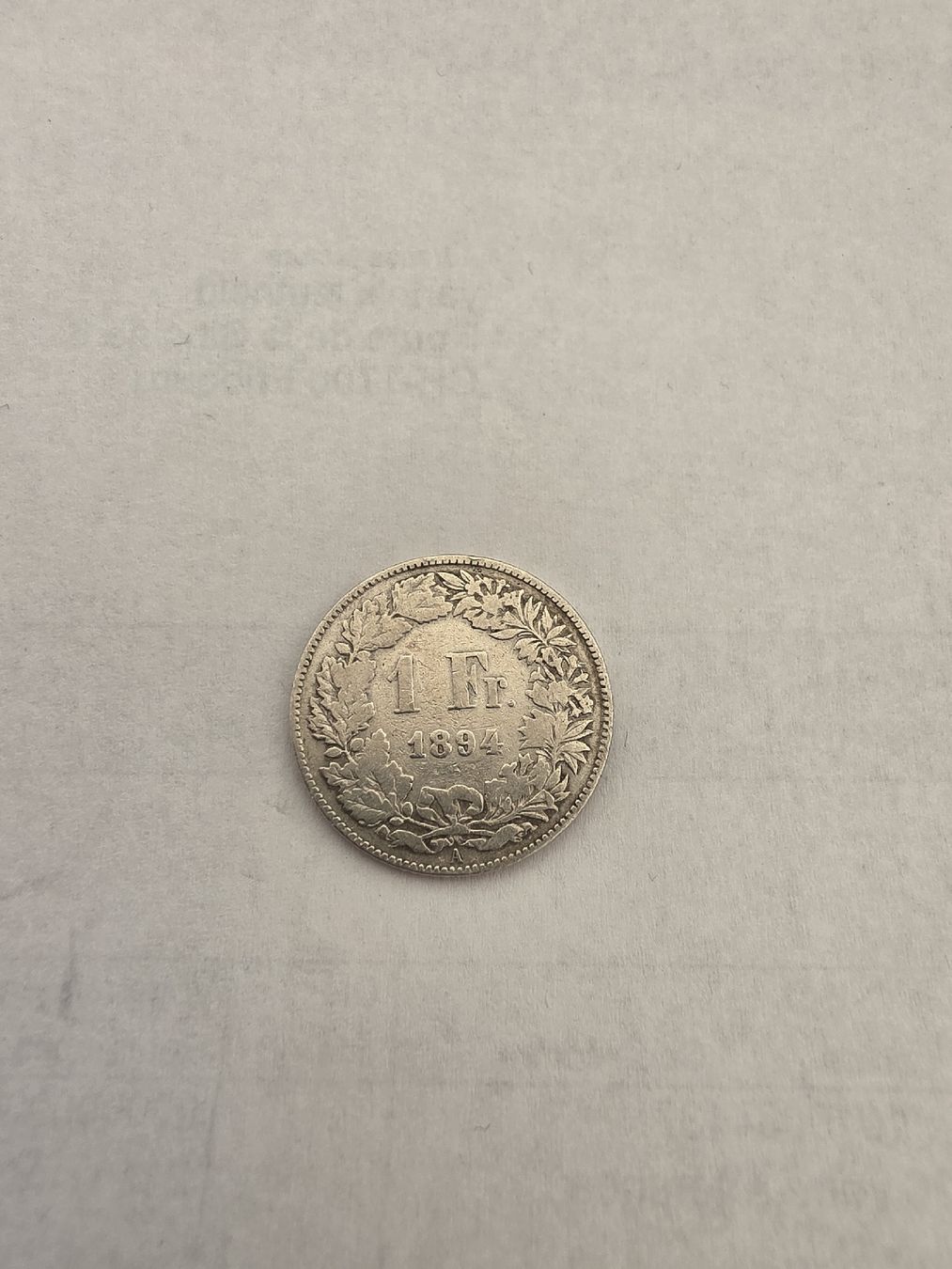 Alle Münzen: pièce argent 1chf 1894 – Gebraucht aus Fribourg von yan_z5fr