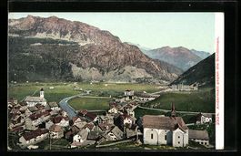 Andermatt, Ortsansicht gegen die Schöll