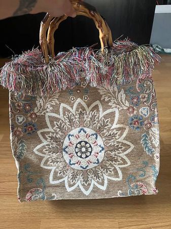 Grand sac à main tissé