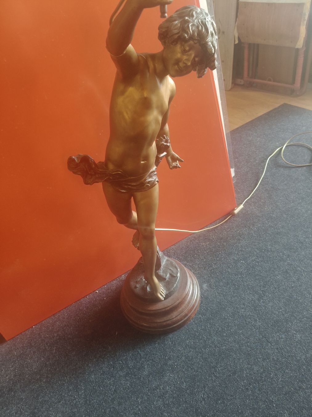 Lampadari & plafoniere: Large Antique French  Lampe Bronze – Usato da Zwingen venduto da inf_2blh 3