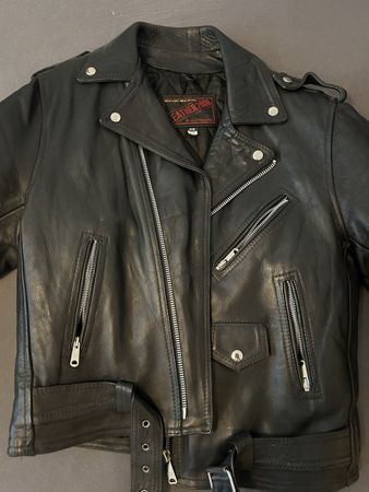 80s BLOOMERZ INC. Motorcycle Jacket. Leather 2000. New York