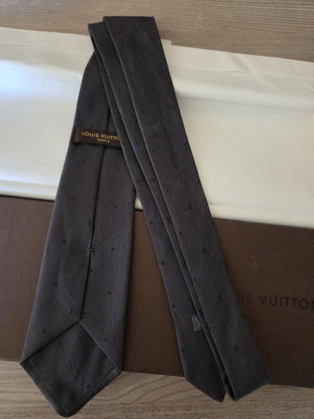 Louis Vuitton Cravatte: Krawatte Louis Vuitton anthrazit Muster.  – Nuovo e nell'imballaggio originale da Aesch BL venduto da cla_2k78 1