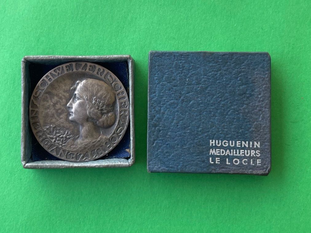 Medaglie: Schweizerische Schuetzenmedaille, Silber, im Etui – Usato da Bremgarten AG venduto da Schussi 4