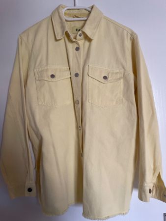 Neue Blusen-Jacke oversize (40), hellgelb