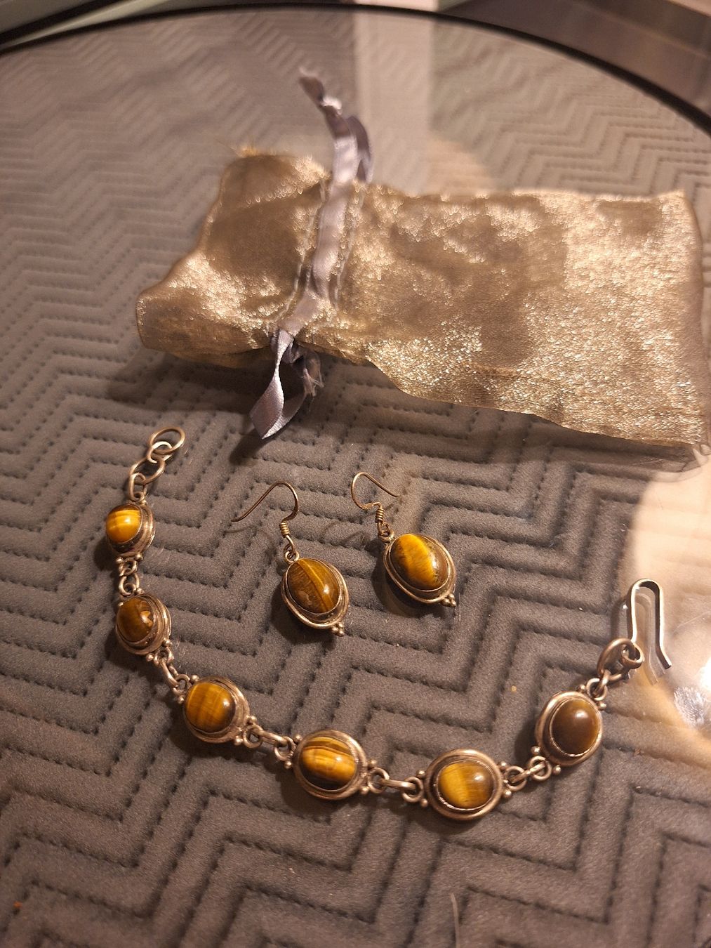 Bracciali & Braccialetti: Edelstein Armkette und Ohrringe – Nuovo (secondo la descrizione) da Neuhausen venduto da eliana2