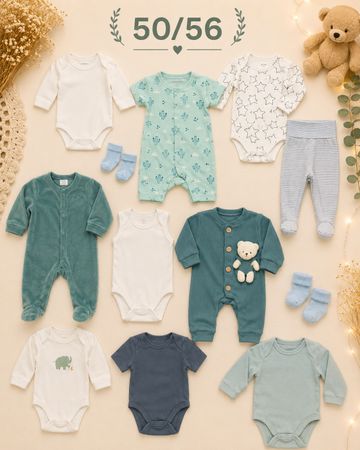 Babykleidung Set Türkis Grösse 50/56 neuwertig