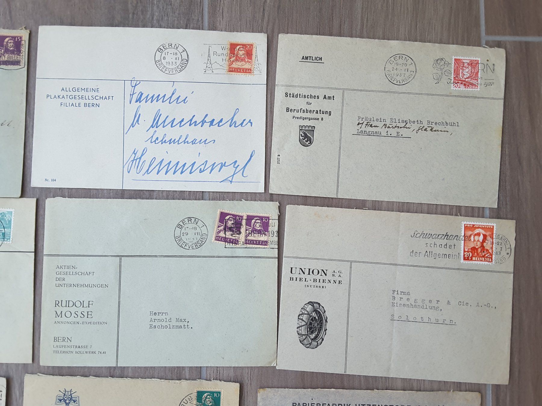 Timbri: Firmen - Namen Kt. Bern – Usato da Reichenburg venduto da Pipo-67 2