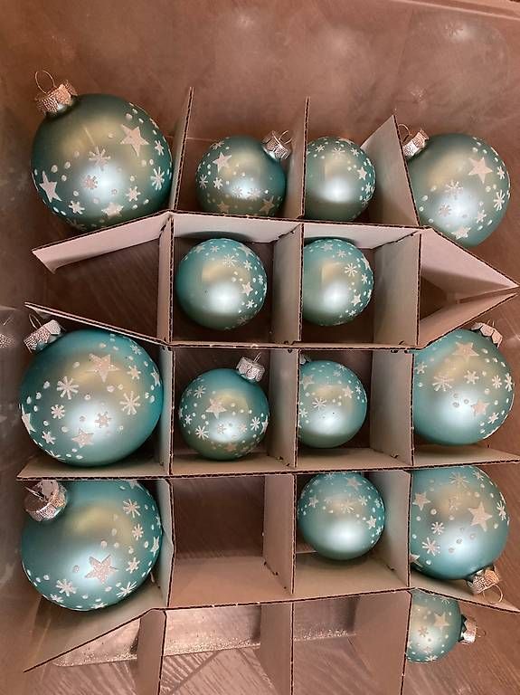 Migros Alle Dekorationen: 14 Glaskugeln, Weihnachtskugeln – Gebraucht aus Arbon von Tschu79