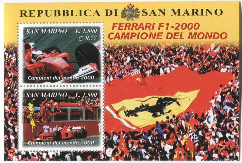 Tutti i francobolli: Block "Formel 1". San Marino – Nuovo e nell'imballaggio originale da Basel venduto da Butsch5