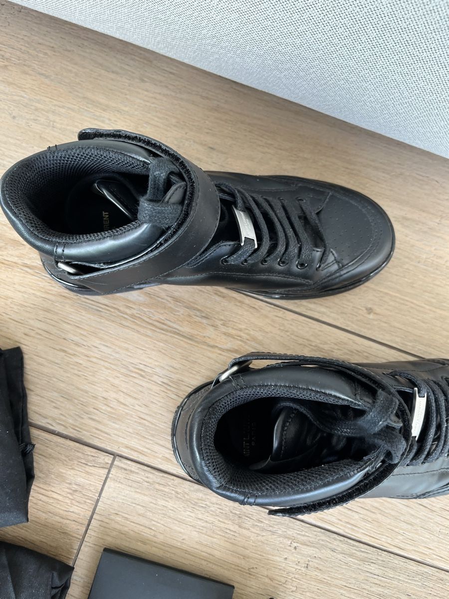 Saint Laurent Scarpe da uomo: Baskets cuir noir Saint Laurent T39 – Usato da Geneve venduto da orange1957 6