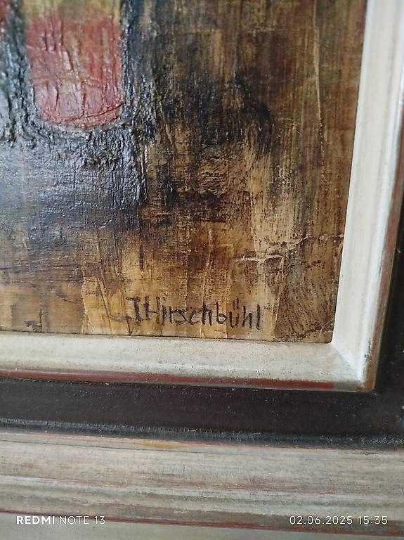 Gemälde: Ölgemälde Nutürmort "Grappa" signiert J.Hirschbühl – Gebraucht aus Rupperswil von Viland_Dann 4