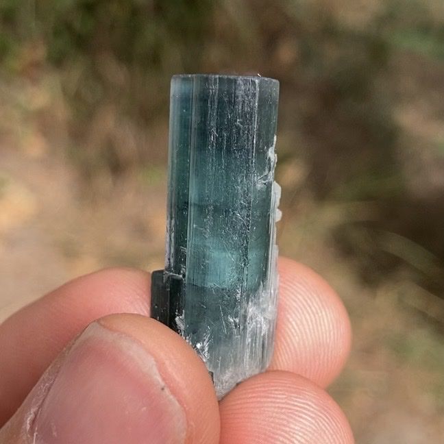 Minerali & Pietre curative: 45ct Indigolith roh Kristall, blauer Turmalin, Doppelender – Nuovo (secondo la descrizione) da Biel venduto da djvalbnc 6