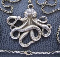 Cthulhu Krake Octopus Anhänger mit Kette