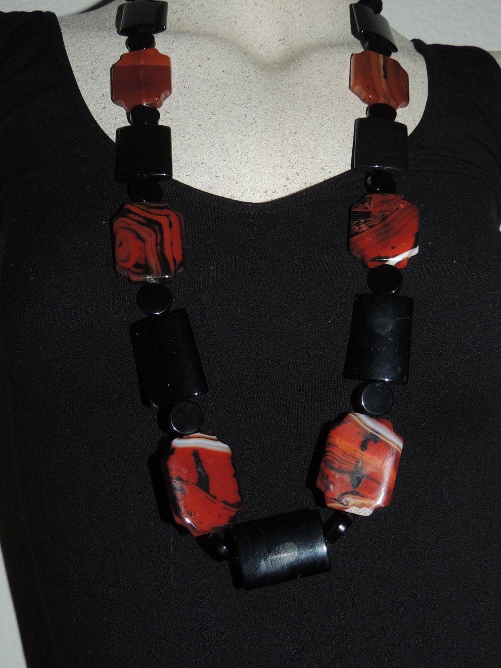 Ketten: EXKLUSIVE KETTE "STATEMENT" ONYX JASPIS 253 G 90 CM NEU – Neu (gemäss Beschreibung) aus Au ZH von FashionConsultant 6