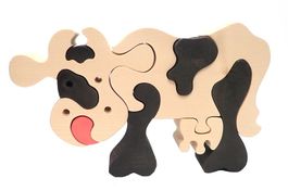 Fauna Holzpuzzel Kuh