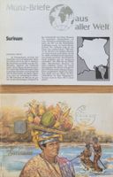 Münzbrief Lettre Monnaie Surinam 1990