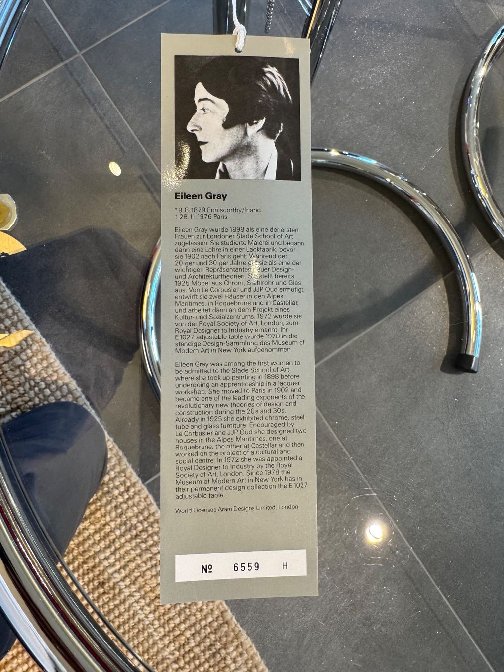 Set di tavolo e panche: 2x ClassiCon E1027 Eileen Gray – Original Designklassiker – Usato da Sursee venduto da CAZS_Sursee 5