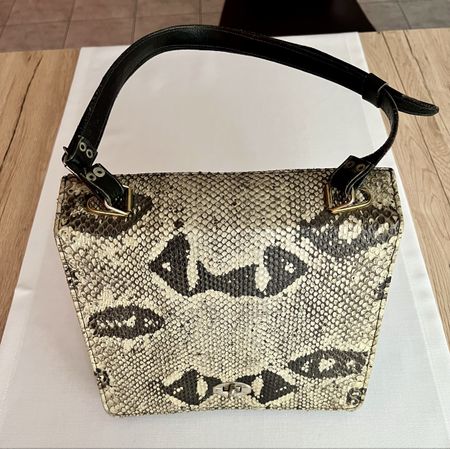 Handtasche Kunsthandwerk. Schlangenhaut/Leder Ecuador 1972