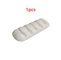 Kabelclip 5-fach selbstklebend weiss – Kabelhalter Tisch