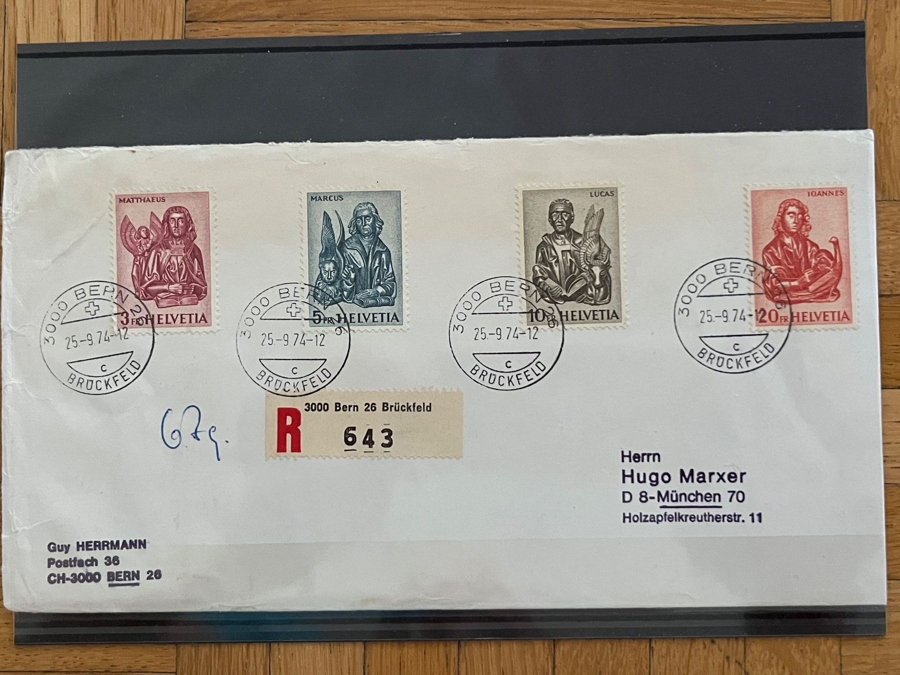 Alle Briefmarken: Wunderbares Lot Evangelisten, Satz VB, 2 Briefe, top !!!!!!! – Gebraucht aus Romanshorn von luxcollect 1