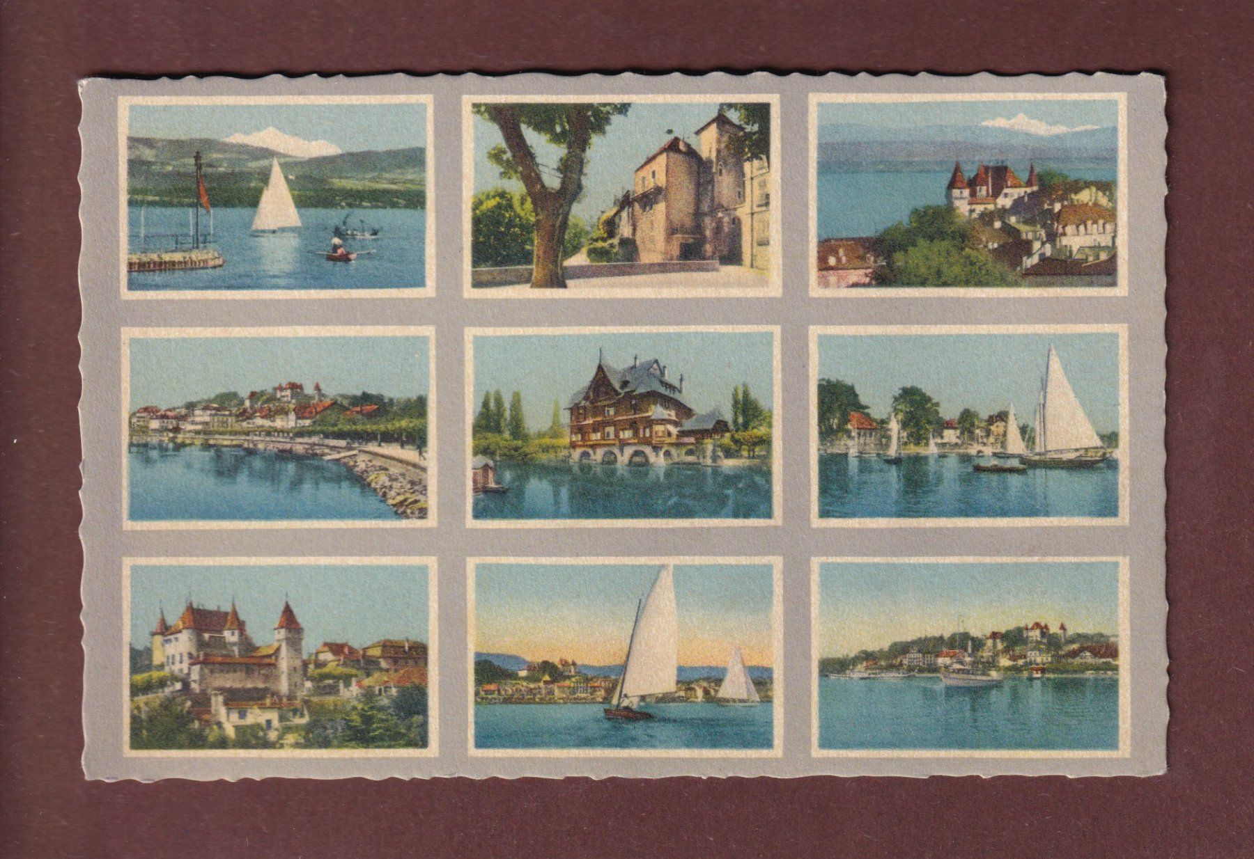 Ansichtskarten: Souvenir de NYON - 9 images – Gebraucht aus Pully von nicecards-shop